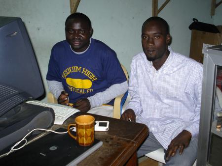 Locotte et moi dans son bureau